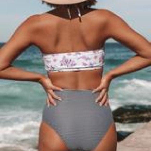 Beachassissi bikini, size large, striped, white - Picture 5 of 5